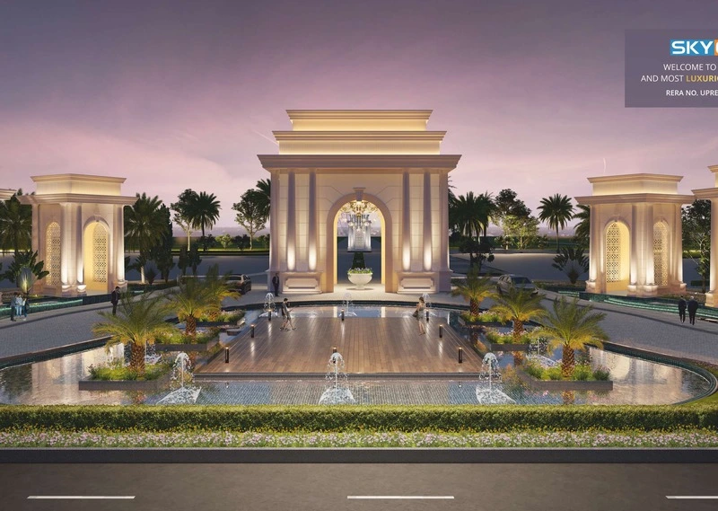 Sky Om City Grand Entrance Gate on SH-173 Mohanlalganj
