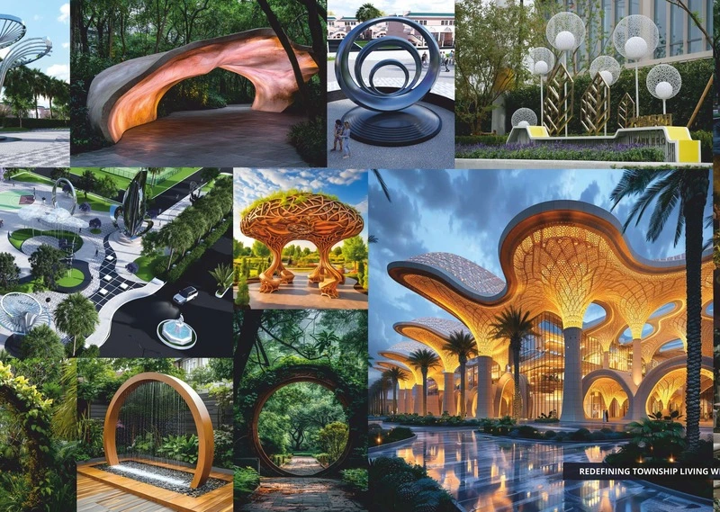 Sky Om City Theme Parks Public Sculptures and Botanical Gardens